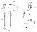 SCHELL - Xeris E Elektronická umyvadlová baterie, HD-K, 1 druh vody, síťové napájení, chrom 012080699