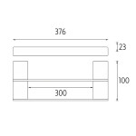 Nimco Kibo chrom držák na ručníky dvojitý 38 cm Ki 14035D-26 Ki 14035D-26
