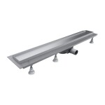 OMNIRES - LOWFIX lineární sprchový odtok s krycí deskou pro dlažbu, 100 cm srebrny /SL/ LOWFIX100TSL
