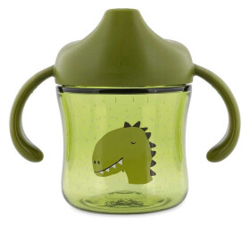 Hrnek s pítkem a úchyty pro děti pan dinosaurus zelený