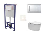 Cenově zvýhodněný závěsný WC set SAT do lehkých stěn / předstěnová montáž + WC SAT Brevis SIKOSSBR21K SIKOSSBR21K