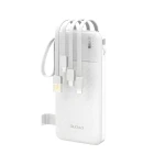 Dudao K11 10000mAh bílá / Powerbanka / s vestavěnými kabely