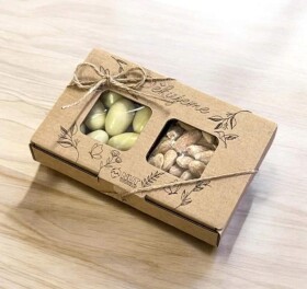 Dárková krabička s oříšky 2x50g Děkujeme