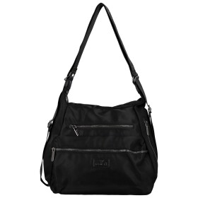 Trendy dámský textilní kabelko-batoh Coveri Venesta, černý new