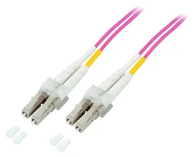 EFB LC-LC fialová / Optický patch kabel / OM4 / duplexní / LSZH / 7,5 m (O0319.7,5)