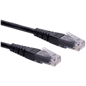 Roline 21.15.1535 RJ45 síťové kabely, propojovací kabely CAT 6 U/UTP 1.00 m černá nestíněný 1 ks