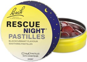 Bachovy esence Rescue Night pastilky na spaní černý rybíz 50 g