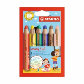 STABILO® woody 3 in 1 - 6 ks sada - 6 různých barev (8806)