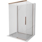 MEXEN/S - Rox-3S sprchový kout 3 stěnný , posuvný 95 x 80, transparent, růžové zlato 8C2-095-080-60-00-3S