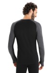 ICEBREAKER Mens ZoneKnit 260 LS Crewe, Jet Heather/Black/Metro H velikost: S