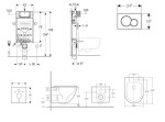 GEBERIT - Kombifix Set předstěnové instalace, klozetu Oudee a sedátka softclose, tlačítko Sigma01, černá SANI15CA5145