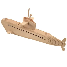 WOODCRAFT Dřevěné 3D puzzle Ponorka přírodní