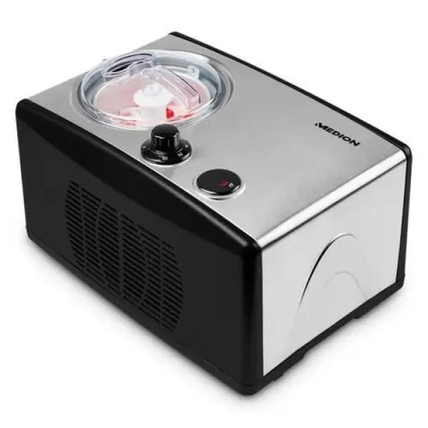 Medion Life MD 18387 černá, nerez / Výrobník zmrzliny / 1,5 l / kompresor / 150 W (50074808)
