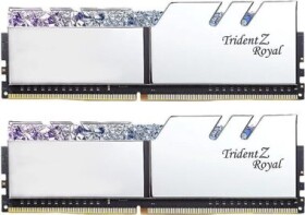 G.Skill Trident Z Royal Silver 16GB (2x8GB) 3600 MHz / DDR4 / CL18-22-22-42 / 1.35V / XMP 2.0 / LED podsvícení (F4-3600C18D-16GTRS)