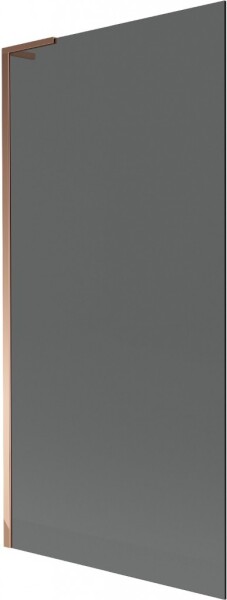 MEXEN/S - Next L vanová zástěna FIX 90 x 150, grafit, růžové zlato 895-090-000-03-40-60