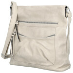 Trendy dámská koženková crossbody kabelka Tizia, krémová