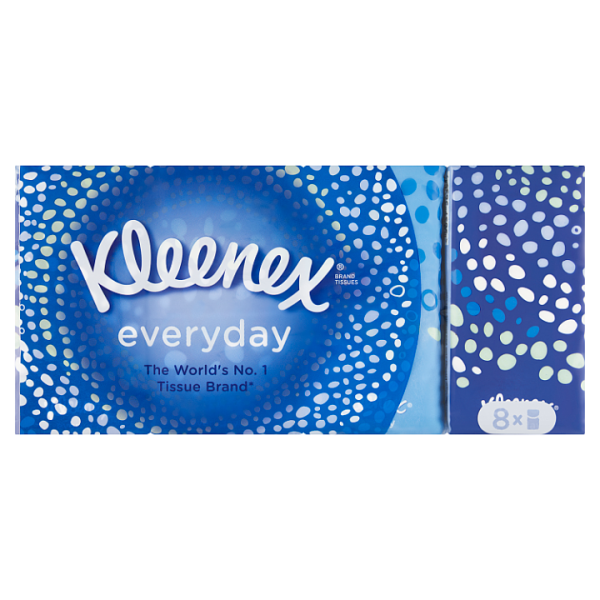 Kleenex Everyday papírové kapesníky 3 vrstvy 8 x 8 ks