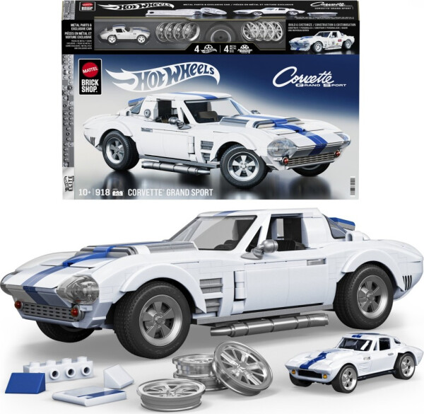 Mattel Brick Shop sestavitelný model Hot Wheels - Corvette - Mattel Hot Wheels
