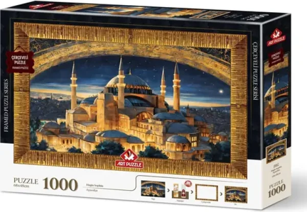 ART PUZZLE 5667 Puzzle s rámem a lepidlem 3v1 Hagia Sophia
