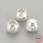 Korálek ze stříbra - 4 x 3,5 mm - 1 ks