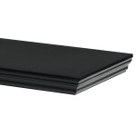 Polička nástěnná 60 cm, MDF, barva černá, baleno v ochranné fólii