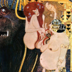 Nástěnný poznámkový kalendář 2026 NOTIQUE - Gustav Klimt, 30 x 30 cm