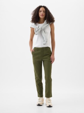 GAP Kalhoty kapsami Mid-Rise Downtown Khaki Dámské