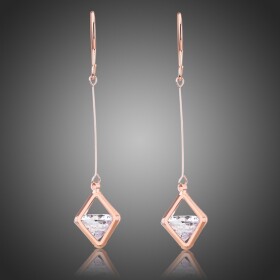 Náušnice Swarovski Elements Ferrera, Bílá/čirá