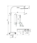 IDEAL STANDARD - Ceratherm S200 Sprchový set s termostatem, 30x20 cm, 3 proudy, chrom A7332AA