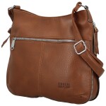 Módní dámská koženková crossbody kabelka Coveri Kisha, hnědá