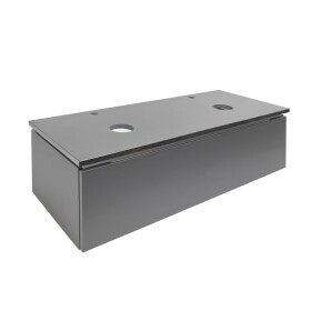 Koupelnová skříňka s kamennou deskou SAT Feel 120x30x46 cm antracit mat SATFEEL120ANTTK SATFEEL120ANTTK