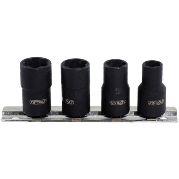 KS Tools 913.3850 Sada spirálových nástrčných hlavic s profilem 3/8, 4 ks, 8 - 13 mm