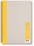 Zápisník B5 linka, žlutý, 50 listů