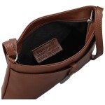 Módní dámská kožená crossbody kabelka Ofelie, hnědá