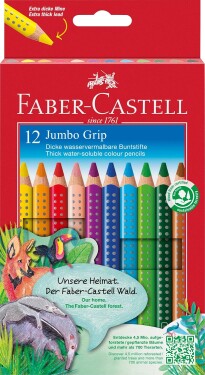 Faber-Castell Faber-Castell, 110912, Colour Grip Jumbo, sada ergonomických akvarelových pastelek, 12 ks
