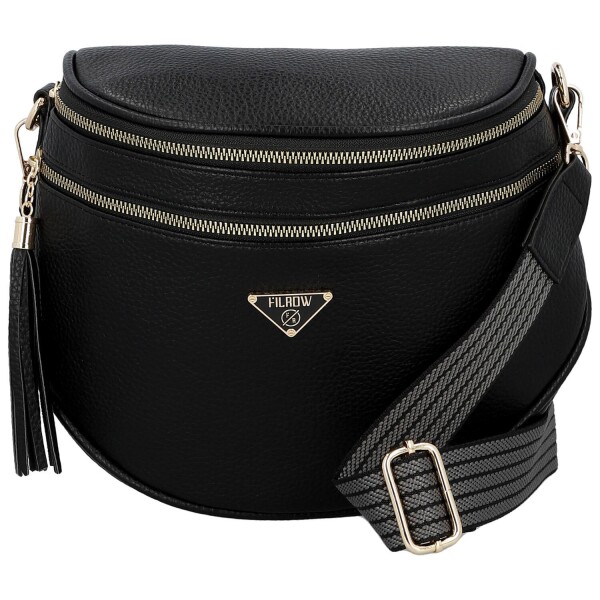 Stylová dámská koženková ledvinka Fima, černá