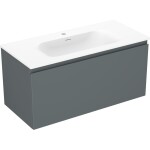MEXEN/S - Orio koupelnová skříňka 100 cm s umyvadlem Vela, 1 šuplík, grafit mat/bílá mat 91A10-10047-1-BF66-W23M01