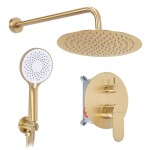 REA - Podomítková sprchová sada Drop Brush Copper + BOX REA-P9671