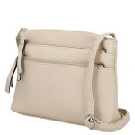 Stylová dámská koženková crossbody kabelka Lumi, tmavě béžová