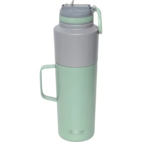 Asobu Twin Pack Bottle with Mug Mint 0.9 L + 0.6 L / Termoláhev + hrnek / nerezová ocel (TWP33 MINT)