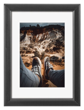 Rámeček dřevěný Bella, černá, 10x15cm