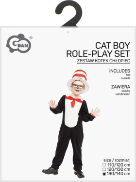 Kostým Černý kocour klučičí 130/140 cm