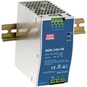 Mean Well NDR-240-24 síťový zdroj na DIN lištu, 240 W, výstupy 1 x