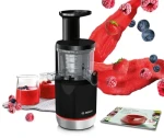 Bosch MESM731M černá / Šnekový odšťavňovač / 150 W / 55 ot./min / nádoba na šťávu 1 l / nádoba na dužinu 1,3 l (MESM731M)