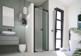 FORTE - Sprchové dveře DECO N2B - Barva rámu - Bílá, Rozměr A - 90, Výplň - Millerighe bezpečnostní sklo - 6 mm BDE453293S04