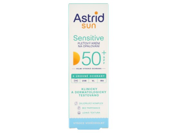 Astrid Sun Sensitive pleťový krém na opalování SPF 50+ 50ml