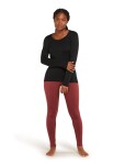 Dámské merino tričko s dlouhým rukávem ICEBREAKER Wmns 260 Tech LS Scoop, Black velikost: L