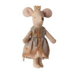 Maileg Princeznovské šaty s korunkou pro myšky Maileg – Big Sister, béžová barva, textil