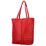 Módní dámský koženkový set kabelek Safira, červený