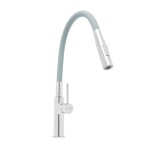 Dřezová baterie SAT se silikonovým ramínkem šedá/chrom SATBSD290S2F SATBSD290S2F